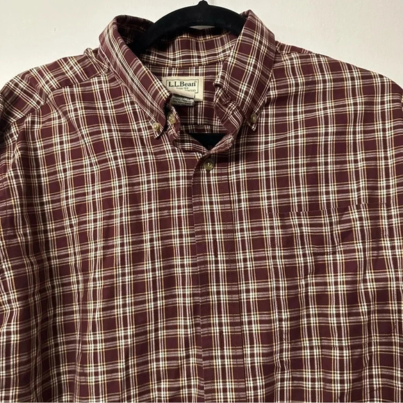 L.L. Bean Long Sleeve Button Down Traditional Fit Plaid Shirt Size L-Tall GUC - Picture 3 of 8